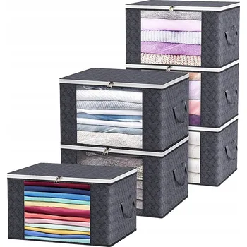 Úložný box Úložná taška na oblečení, boxy, organizér do skříně, kontejnery 90L 6 Ks