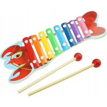 Dřevěná hračka Dřevěné xylofony pro děti, edukativní, barevné