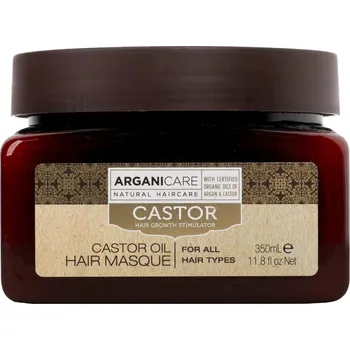 Vlasová regenerace ARGANICARE CASTOR OIL Maska na vlasy s arganovým a ricinovým olejem 350 ml