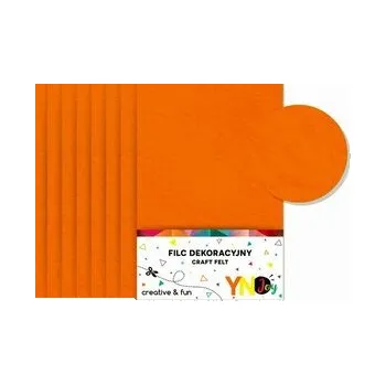 Set školních potřeb Filc do dekoracji pomarańczowy 8 sztuk INTERDRUK