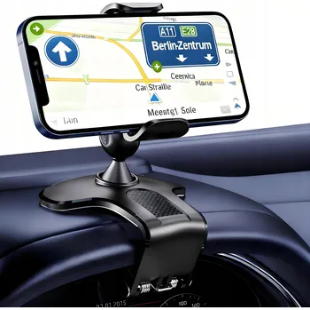 DRŽÁK TELEFONU DO AUTA 360° OTOČNÝ: STABILNÍ, PROTISKLUZOVÝ, NA PALUBNÍ DESKU