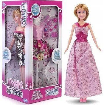 Panenka Modelky Panenka Natalia s šatníkem, šaty a oblečením