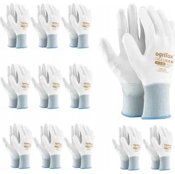 Pracovní rukavice Rukavice Ogrifox OX-POLIUR velikost 7 - S 12 párů