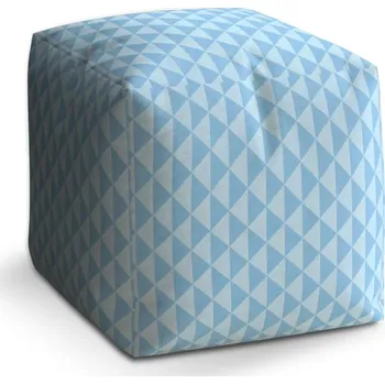 Taburet Sablio Taburet Cube Modré obrácené pyramidy: 40x40x40 cm