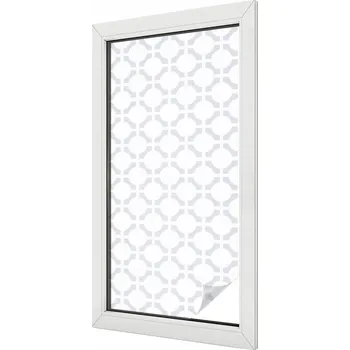 Okenní dekorace Zastiňovací Fólie Mléčná Dekorativní na Okno Bílá mozaika 50x100 cm