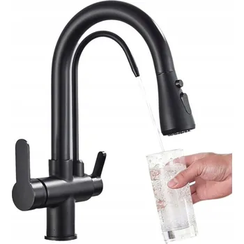 Vodovodní baterie Kuchyňská stojánková baterie Rozin PREMIUM černá