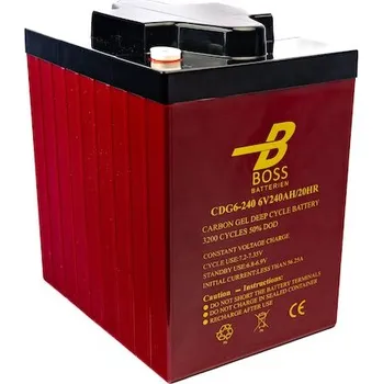 Autobaterie Baterie BOSS Deep Cycle CARBON GEL 6V 240 Ah CDG6-240