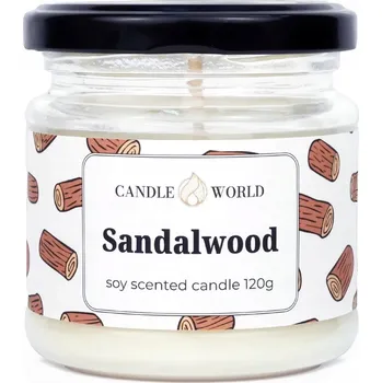 Svíčka Sójová vonná svíčka Sandalwood Candle World