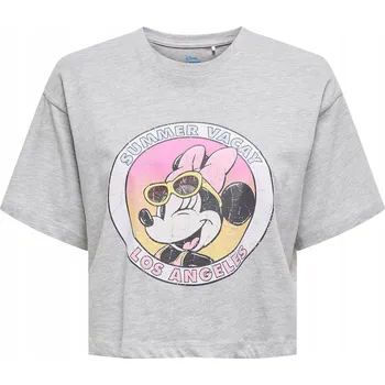 Dámské tričko Only Dámské tričko ONLY-15348126 SVĚTLE ŠEDÁ MELANŽ LÉTO Šedé