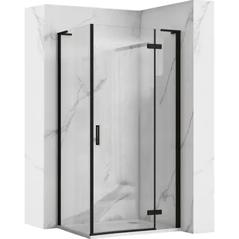 REA/S - Sprchová kabina Hugo Black 80x80 KPL-45220
