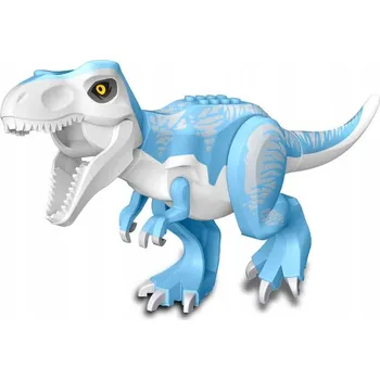 ostatní stavebnice VELKÝ SKLÁDACÍ DINOSAURUS T-REX STAVEBNICE DÉLKA 28CM SVĚTLE MODRÁ