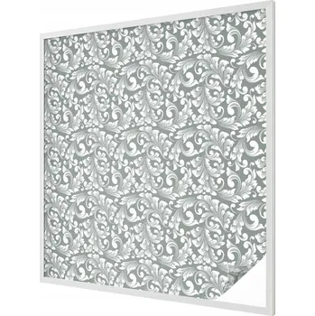 Okenní dekorace Samolepicí Mléčná fólie na okno - Listnatá elegance 100x100 cm