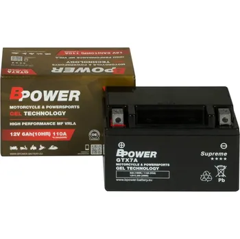 Motobaterie BPower Supreme GEL GTX7A 12V 6Ah 110A YTX7A ETX7A