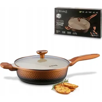Pánev Tradiční pánev Starke Pro Texture Copper 28 cm s nepřilnavým povrchem