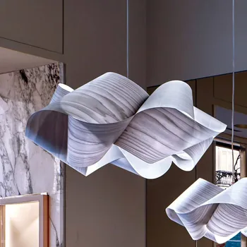 LZF LamPS Závěsné světlo LZF Swirl, šedá/niklová, Ø 75 cm, dřevo - Stříška – průměr 8 cm, výška 4,2 cm šedá, nikl 1 x 12 W - Doprava zdarma