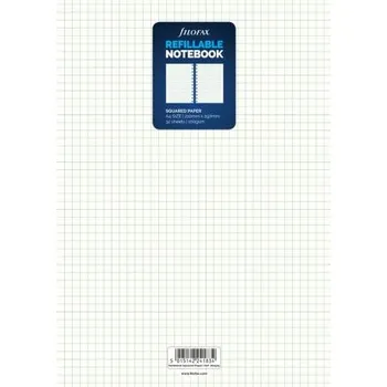 Diář Filofax, Papíry pro notebook, čtverečkované, A4, bílá