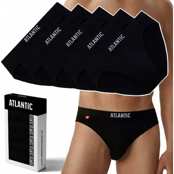 Slipy ATLANTIC 5BMP-094 Pánské slipy Sportovní Bavlněné Slipy 5-BALENÍ - XXL