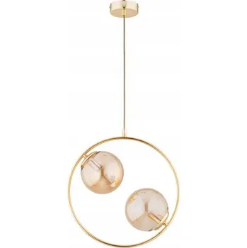 Adino závěsné svítidlo 2xE14 zlatá/jantarová Alfa