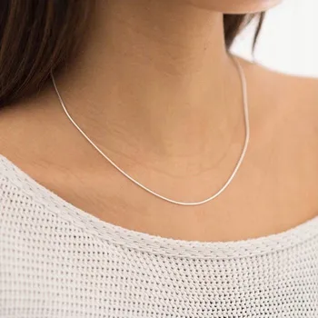 Náhrdelník Stříbrný řetízek 925 Golden Celebrity hadí vzor 45 cm