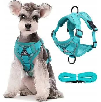 Postroj pro psa Postroj pro psa pro malé a střední štěně, sada s vodítkem (-modrá, M)