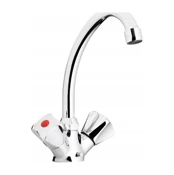 Vodovodní baterie Stojánková umyvadlová baterie KFA Armatura Standard, stříbrná