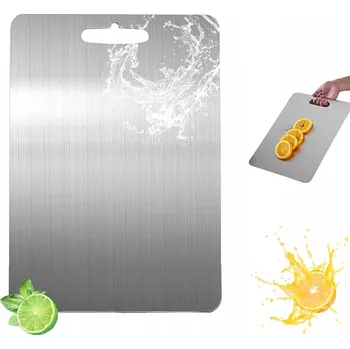 Kuchyňské prkénko PRKÉNKO NA KRÁJENÍ Z NEREZOVÉ OCELI SADA PEVNÉ KOVOVÉ