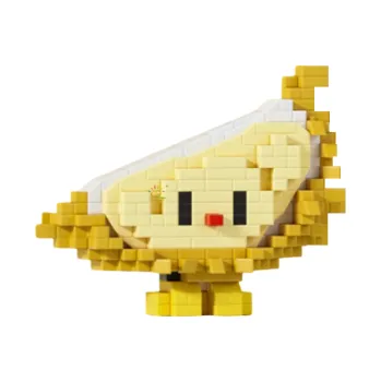 ostatní stavebnice Stavebnice durianová postavička 7,04 × 9,6 × 4,4 cm 380 ks Kreativní mini stavebnice pro děti i dospělé Žlutý model durianu z drobných dílků