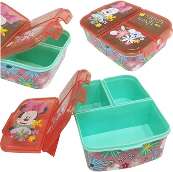 Svačinový box KRABIČKA S PŘIHRÁDKAMI PRO DĚTI OBĚD-BOX KRABIČKY KONTEJNERY