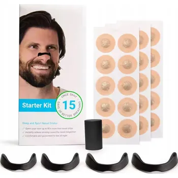 Pomůcka proti chrápání a spánkové apnoe NÁPLASTI NA NOS BREATHE TRÉNINK CHRÁPÁNÍ DÝCHÁNÍ 30 KUSŮ MAGNETICKÉ