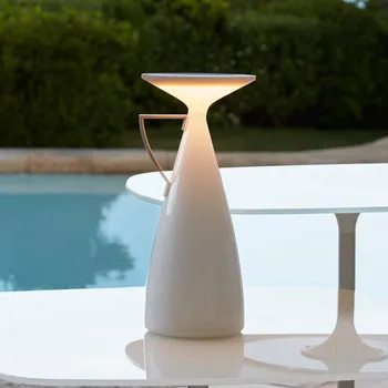 Lampička Kartell LED stolní lampa na baterie Camomille, bílá, výška 24 cm LED 1,6 W celkem - Doprava zdarma