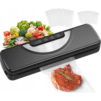 Vakuovačka VAKUOVÁ BALIČKA 5V1 NA POTRAVINY SVAŘOVACÍ STROJ ELEKTRICKÝ NŮŽ + SÁČKY