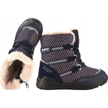 Dívčí sněhule BARTEK 8500316 SNĚHULE ZIMNÍ BOTY VODĚODOLNÉ S VLNOU Tmavě modrá 26