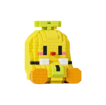 ostatní stavebnice Stavebnice banánová postavička 6,4 × 6,0 × 5,2 cm 333 ks Kreativní mini stavebnice pro děti i dospělé Roztomilý model banánu z barevných dílků