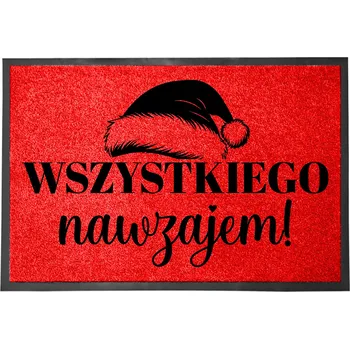 Rohožka VÁNOČNÍ ROHOŽKA ČERVENÁ 40X60 CM - IDEÁLNÍ JAKO DÁREK K MIKULÁŠI!