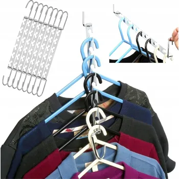 Věšák 6x Kouzelný věšák pro ÚSPORU MÍSTA - Praktický a Odolný - Kovový