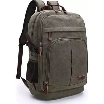 Canvasio plátěný canvas retro batoh Colombo zelený 26L