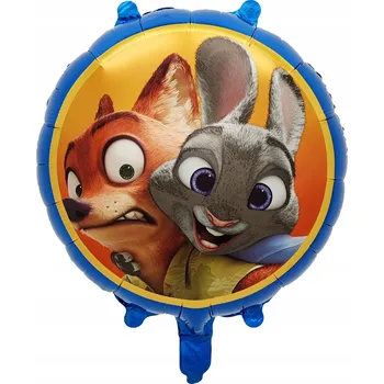 Balónek Fóliový balónek Zootopia Nick a Judy 18 palců (45 cm) – narozeninový balónek