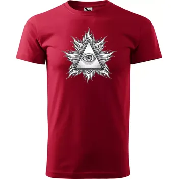 Pánské tričko Sablio Tričko s potiskem Třetí oko - červené L