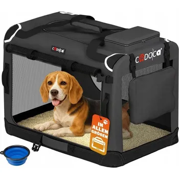přepravka pro zvíře Přepravka pro psa Cadoca šedá L 70 cm x 52 cm 50 cm