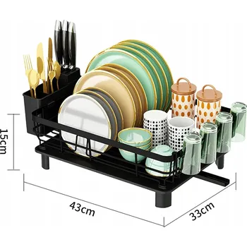 Odkapávač na nádobí JOUING Odkapávač na nádobí. Černý sušák na nádobí