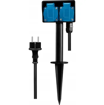 Prodlužovací kabel Zahradní Prodlužovací Kabel Logilink 2 m, 2 ks , černý