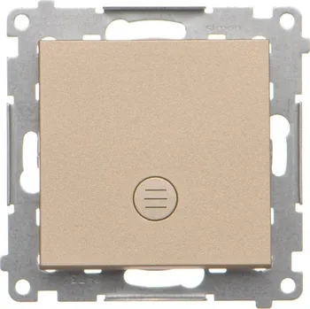 vypínač Vypínač křížový, bez piktogramu, s orientačním LED podsvětlením,, Simon 55 TW7L.01/X/144, champagne metalizovaná