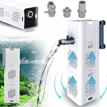 Akvarijní filtr VNITŘNÍ AKVARIJNÍ FILTR PONORNÝ REGULOVATELNÝ 6W 500L/h TICHÝ