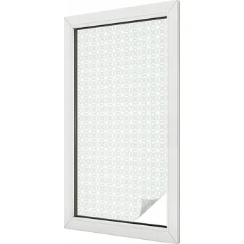 Okenní dekorace Fólie na okna mléčná, samolepicí, vzor diamant, 50x100 cm