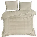 Povlečení 220x200 krémové lněné s příměsí bavlny