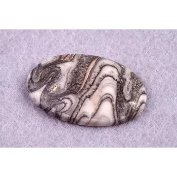 Přírodní kámen Kabošon Grey Crazy Lace č.7898 (31x20x5mm)