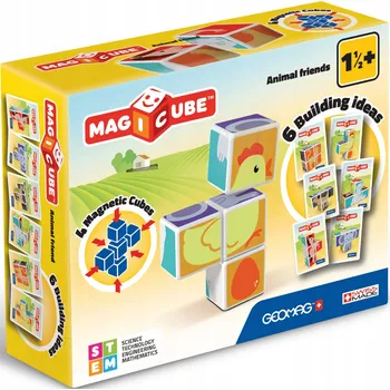 ostatní stavebnice Stavebnice kostky Geomag Magicube Animal Friends + Cards 7 el. 4