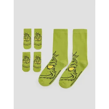 Pánské tričko Sada ponožek pro mazlíčka a majitele Grinch - S - House - vícebarevná - 680IL-MLC