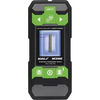 Měřící laser Laserový dálkoměr 40 metrů Detektor kabelů a profilů DEDRA MC0965 2v1