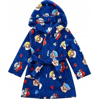 Chlapecký župan E plus M Chlapecký župan Coral Fleece Tlapková patrola modrý